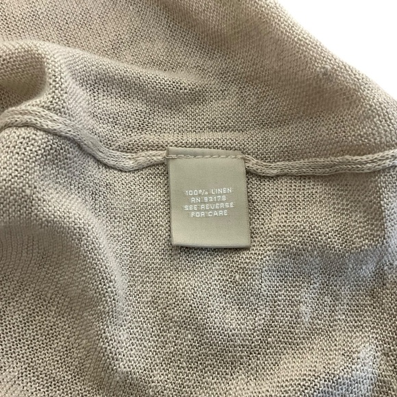 Joan Vass Tan Sequin Long Sleeve Blouse - Picture 6 of 8